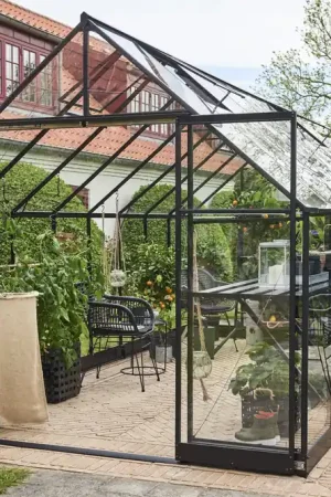 Finale Uitverkoop Royal Well Tuinkas Qube 816 Veiligheidsglas Zwart